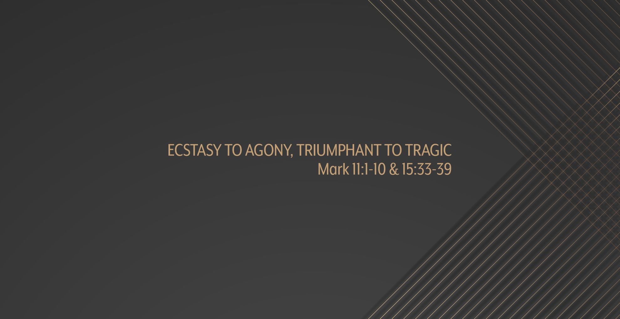 Ecstasy To Agony, Triumphant To Tragic